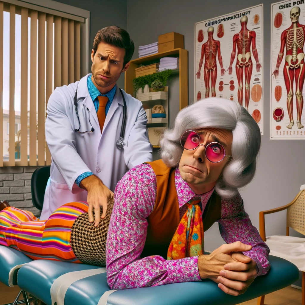Boomer getting an Adjustment