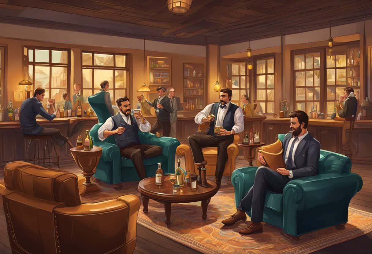 Scotch Sippers relax in leather armchairs, while Tequila Tipplers dance on tables