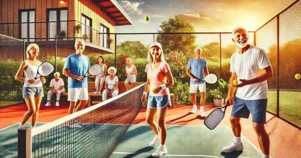 Boomers Playing PickleBall
