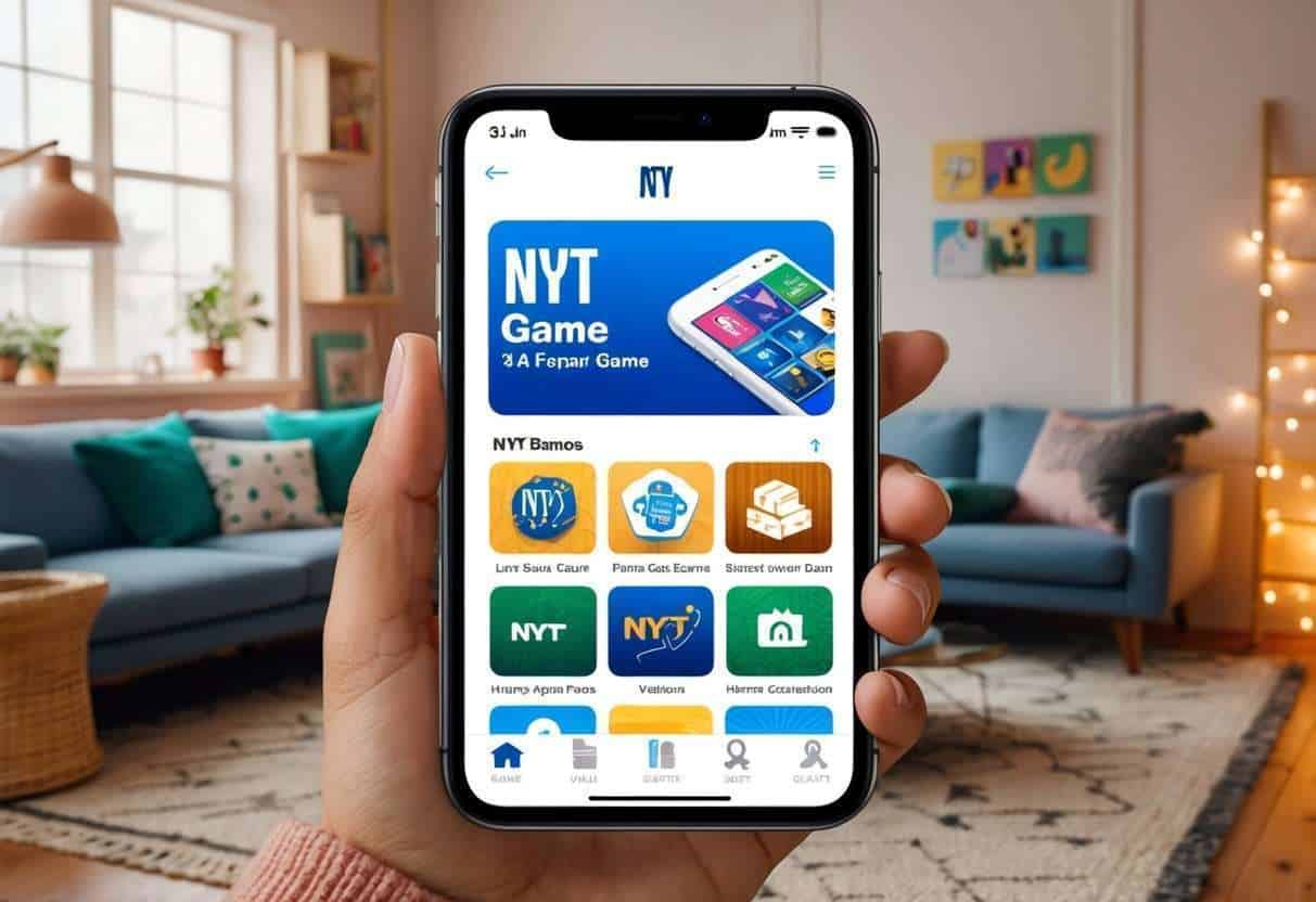 A collection of open game boxes with various symbols and patterns, each representing a different game in the NYT Game App
